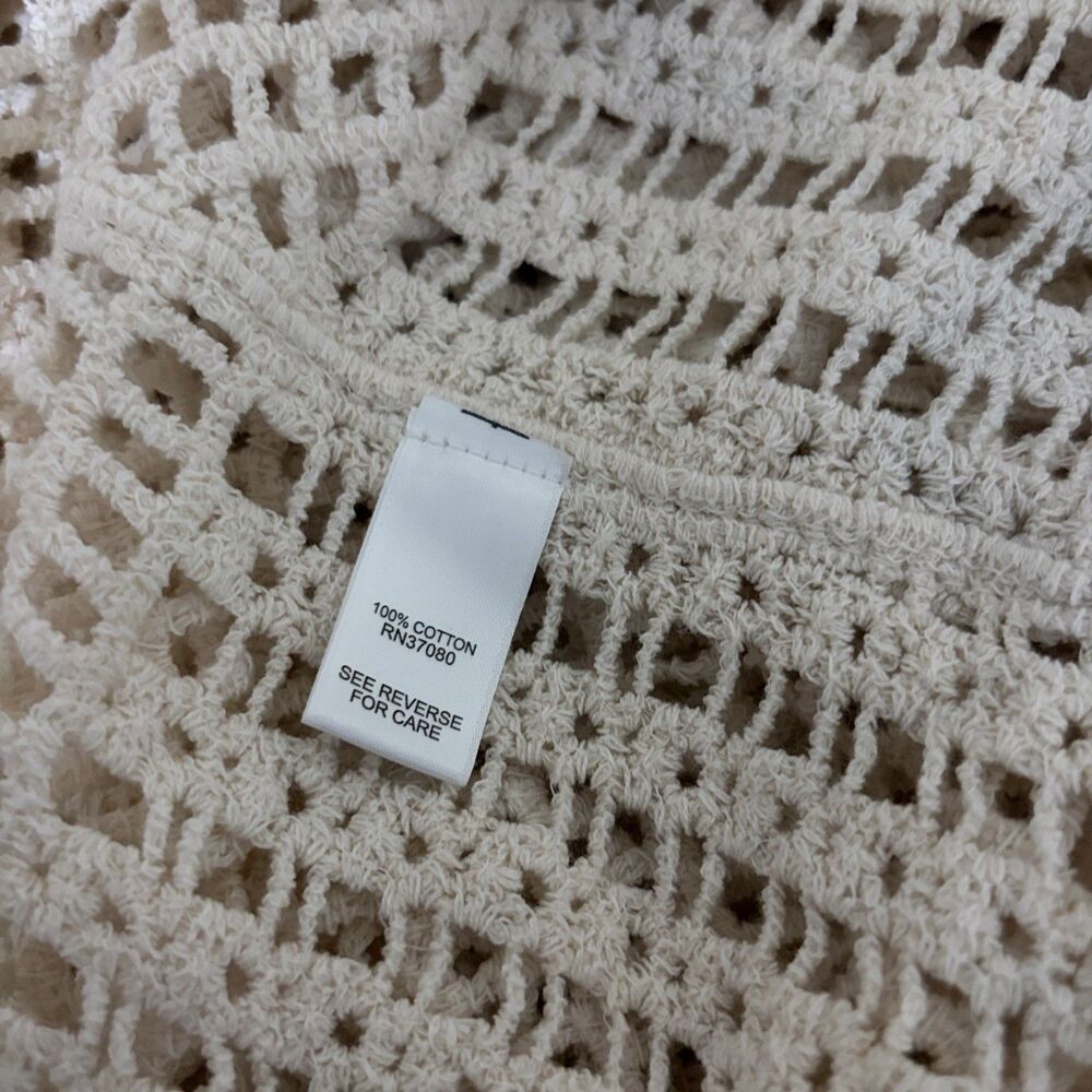 Cato Sweater Women's 22/24W Beige Open Knit Pullover Crochet Casual - Picture 8 of 8